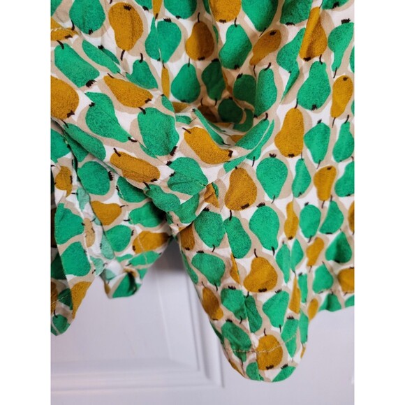 Anthropologie Daughters of The Liberation Pear Print Shorts Size 4 Novel… - Picture 6 of 8